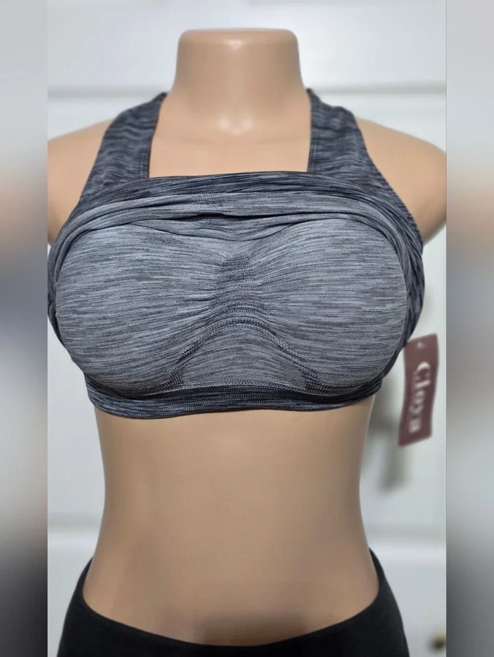 Gray Space-Dyed Racerback Performance Tank - Picture 3 of 5